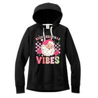 Groovy Cute Santa Claus Bruh Christmas Vibes Xmas Gift Women's Fleece Hoodie