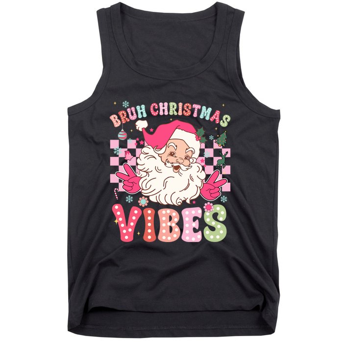 Groovy Cute Santa Claus Bruh Christmas Vibes Xmas Gift Tank Top