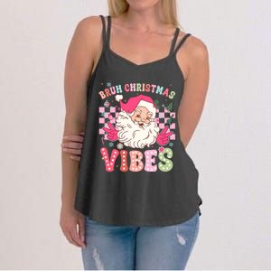 Groovy Cute Santa Claus Bruh Christmas Vibes Xmas Gift Women's Strappy Tank