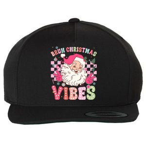 Groovy Cute Santa Claus Bruh Christmas Vibes Xmas Gift Wool Snapback Cap