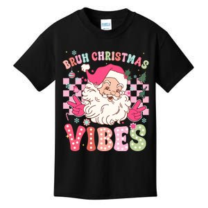 Groovy Cute Santa Claus Bruh Christmas Vibes Xmas Gift Kids T-Shirt