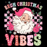 Groovy Cute Santa Claus Bruh Christmas Vibes Xmas Gift Kids T-Shirt