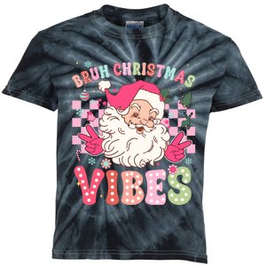 Groovy Cute Santa Claus Bruh Christmas Vibes Xmas Gift Kids Tie-Dye T-Shirt