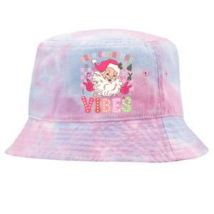 Groovy Cute Santa Claus Bruh Christmas Vibes Xmas Gift Tie-Dyed Bucket Hat