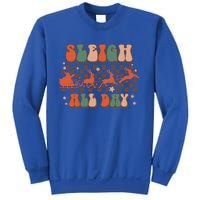 Groovy Christmas Sleigh All Day Reindeer Cute Gift Sweatshirt