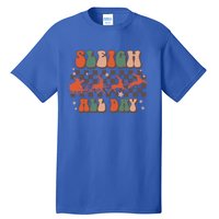 Groovy Christmas Sleigh All Day Reindeer Cute Gift Tall T-Shirt