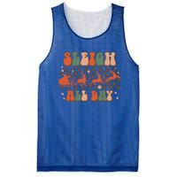 Groovy Christmas Sleigh All Day Reindeer Cute Gift Mesh Reversible Basketball Jersey Tank