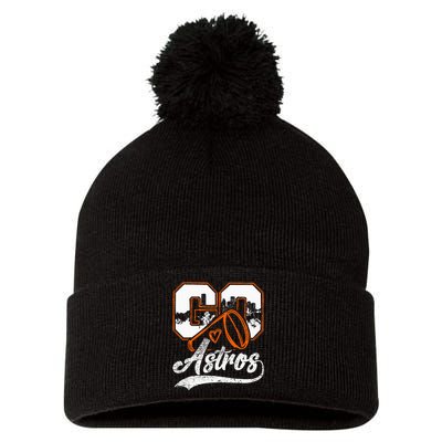 Go Cheer Sports Fan Pride Pom Pom 12in Knit Beanie