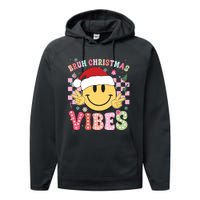 Groovy Cute Santa Claus Bruh Christmas Vibes Xmas Gift Performance Fleece Hoodie