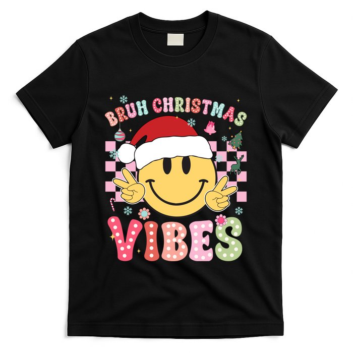 Groovy Cute Santa Claus Bruh Christmas Vibes Xmas Gift T-Shirt