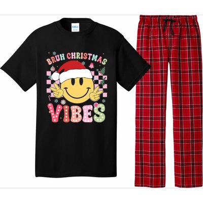 Groovy Cute Santa Claus Bruh Christmas Vibes Xmas Gift Pajama Set