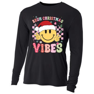 Groovy Cute Santa Claus Bruh Christmas Vibes Xmas Gift Cooling Performance Long Sleeve Crew