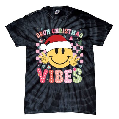 Groovy Cute Santa Claus Bruh Christmas Vibes Xmas Gift Tie-Dye T-Shirt