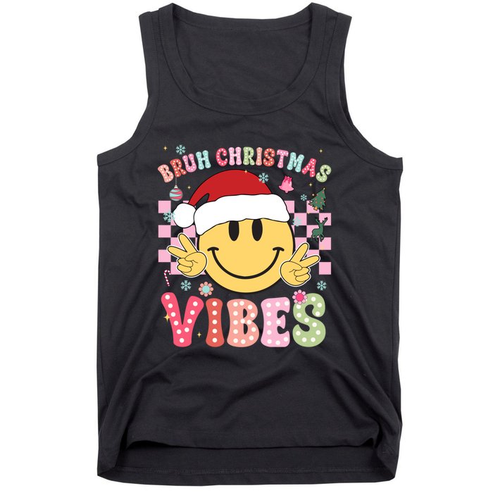 Groovy Cute Santa Claus Bruh Christmas Vibes Xmas Gift Tank Top