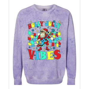 Groovy Cute Santa Claus Christmas Vibes Gift Colorblast Crewneck Sweatshirt