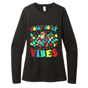 Groovy Cute Santa Claus Christmas Vibes Gift Womens CVC Long Sleeve Shirt