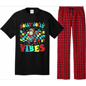 Groovy Cute Santa Claus Christmas Vibes Gift Pajama Set