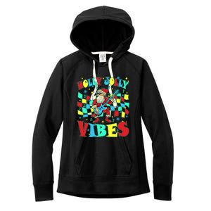 Groovy Cute Santa Claus Christmas Vibes Gift Women's Fleece Hoodie