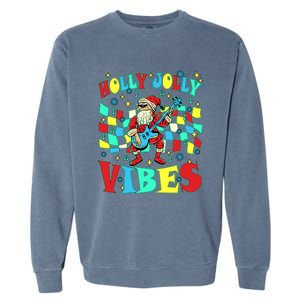 Groovy Cute Santa Claus Christmas Vibes Gift Garment-Dyed Sweatshirt