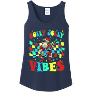 Groovy Cute Santa Claus Christmas Vibes Gift Ladies Essential Tank