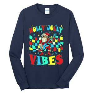 Groovy Cute Santa Claus Christmas Vibes Gift Tall Long Sleeve T-Shirt