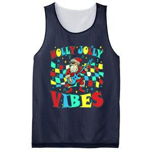 Groovy Cute Santa Claus Christmas Vibes Gift Mesh Reversible Basketball Jersey Tank