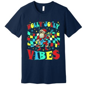 Groovy Cute Santa Claus Christmas Vibes Gift Premium T-Shirt