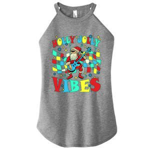 Groovy Cute Santa Claus Christmas Vibes Gift Women's Perfect Tri Rocker Tank