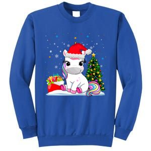 Girls Cute Santa Unicorn Christmas Unicorn Xmas Gift Sweatshirt