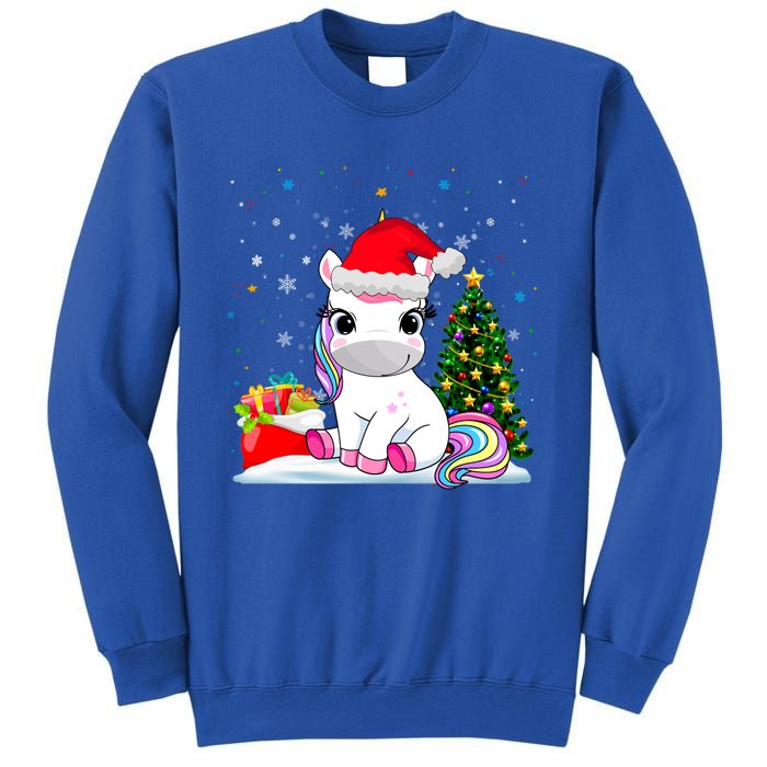 Girls Cute Santa Unicorn Christmas Unicorn Xmas Gift Sweatshirt