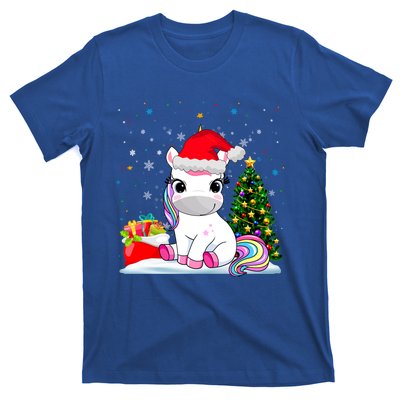 Girls Cute Santa Unicorn Christmas Unicorn Xmas Gift T-Shirt