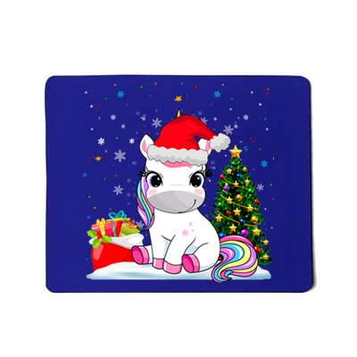 Girls Cute Santa Unicorn Christmas Unicorn Xmas Gift Mousepad