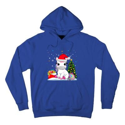 Girls Cute Santa Unicorn Christmas Unicorn Xmas Gift Tall Hoodie