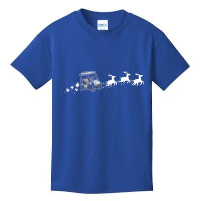 Golf Cart Santa Christmas Sleigh Funny Golf Cart Xmas Meaningful Gift Kids T-Shirt