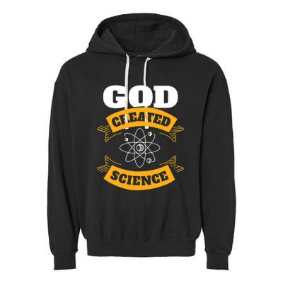 God Created Science Christian Garment-Dyed Fleece Hoodie