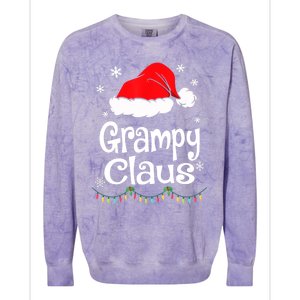 Grampy Claus Santa Christmas Matching Family Pajama Funny Gift Colorblast Crewneck Sweatshirt