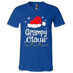 Grampy Claus Santa Christmas Matching Family Pajama Funny Gift V-Neck T-Shirt