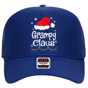 Grampy Claus Santa Christmas Matching Family Pajama Funny Gift High Crown Mesh Back Trucker Hat