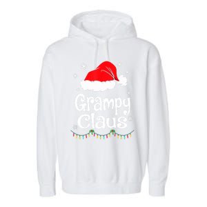 Grampy Claus Santa Christmas Matching Family Pajama Funny Gift Garment-Dyed Fleece Hoodie