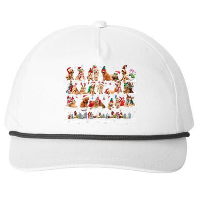 Goldendoodle Christmas Snow Layers Santa Dog Ugly Xmas Snapback Five-Panel Rope Hat