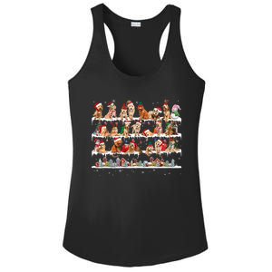 Goldendoodle Christmas Snow Layers Santa Dog Ugly Xmas Ladies PosiCharge Competitor Racerback Tank