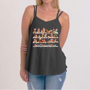 Goldendoodle Christmas Snow Layers Santa Dog Ugly Xmas Women's Strappy Tank