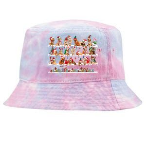 Goldendoodle Christmas Snow Layers Santa Dog Ugly Xmas Tie-Dyed Bucket Hat