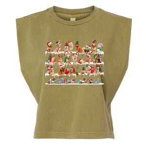 Goldendoodle Christmas Snow Layers Santa Dog Ugly Xmas Garment-Dyed Women's Muscle Tee