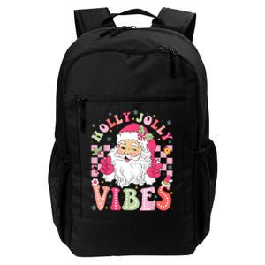 Groovy Cute Santa Claus Christmas Vibes Xmas Women Girl Daily Commute Backpack