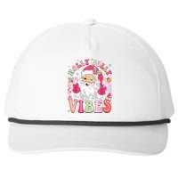 Groovy Cute Santa Claus Christmas Vibes Xmas Women Girl Snapback Five-Panel Rope Hat