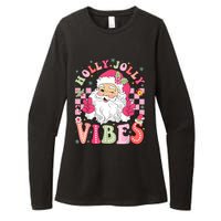 Groovy Cute Santa Claus Christmas Vibes Xmas Women Girl Womens CVC Long Sleeve Shirt