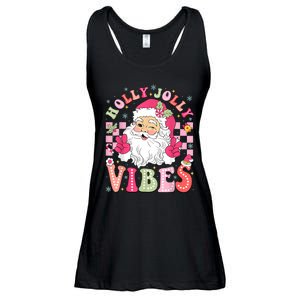 Groovy Cute Santa Claus Christmas Vibes Xmas Women Girl Ladies Essential Flowy Tank