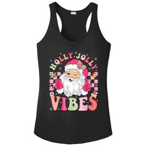 Groovy Cute Santa Claus Christmas Vibes Xmas Women Girl Ladies PosiCharge Competitor Racerback Tank