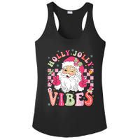 Groovy Cute Santa Claus Christmas Vibes Xmas Women Girl Ladies PosiCharge Competitor Racerback Tank